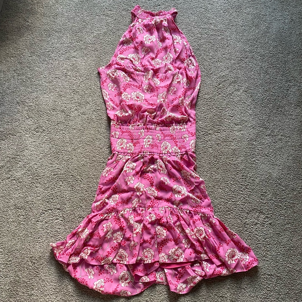 A.L.C. Cody Floral Silk Smocked Waist Dress - Picture 12 of 13